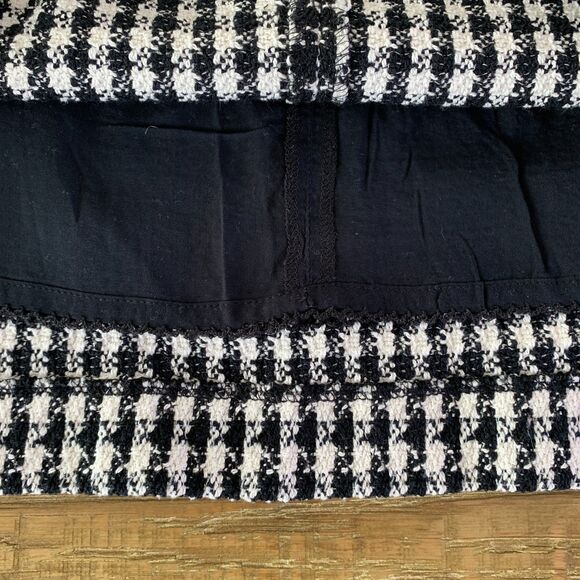Maeve Anthropologie Townsend houndstooth mini skirt size 4 - Picture 7 of 13